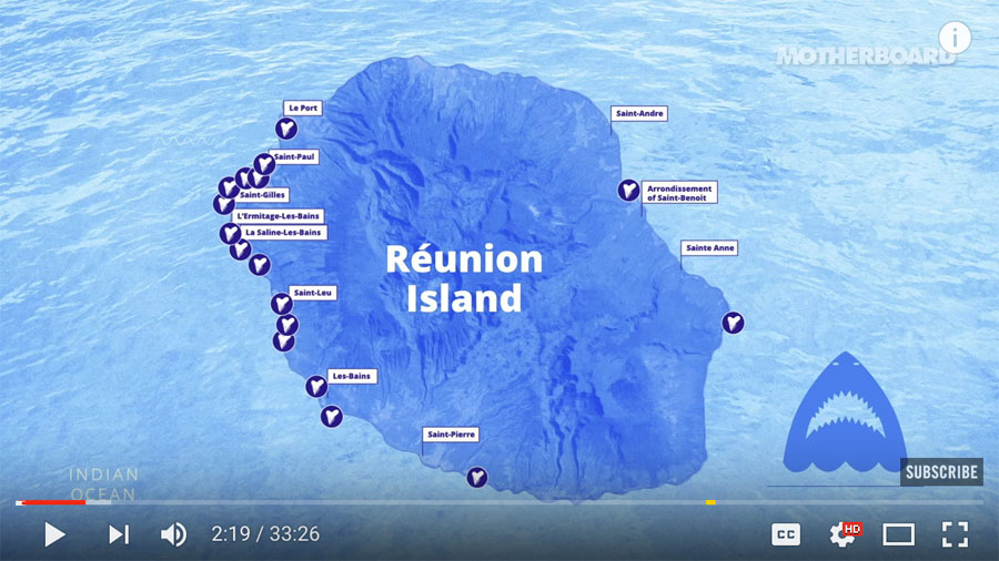shark attacks reunion island