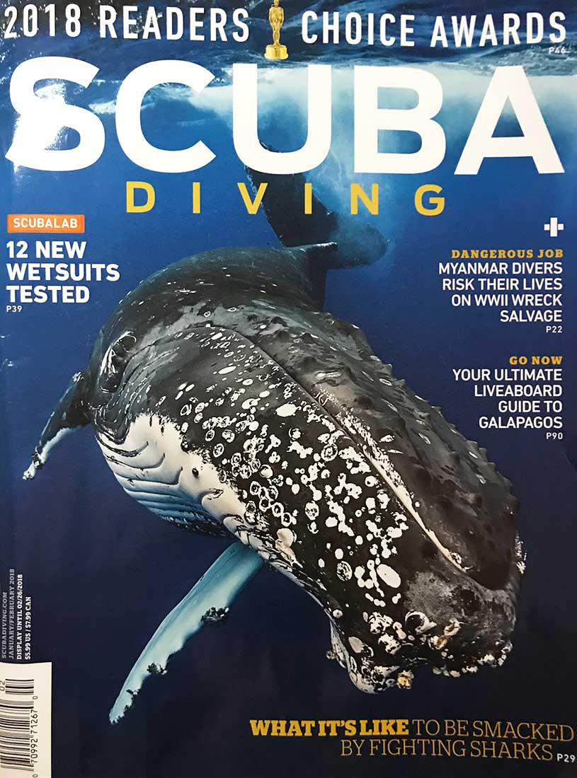 scuba diving magazine cover